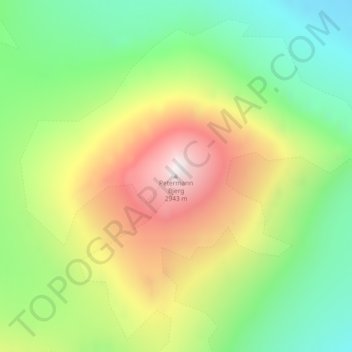 Mappa topografica Petermann Bjerg, altitudine, rilievo