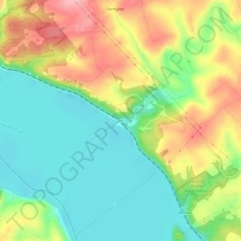 Mappa topografica Drumore, altitudine, rilievo