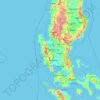 Mappa topografica Tarlac, altitudine, rilievo