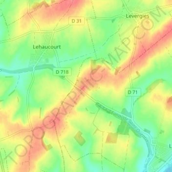 Mappa topografica Le Tronquoy, altitudine, rilievo