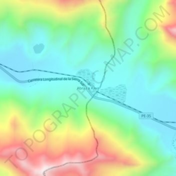 Mappa topografica Abra La Raya, altitudine, rilievo