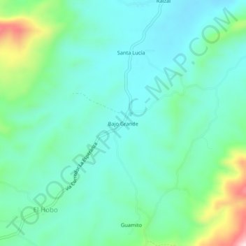 Mappa topografica Bajo Grande, altitudine, rilievo