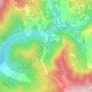Mappa topografica Siregiolo, altitudine, rilievo
