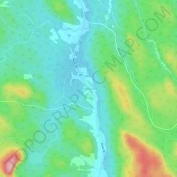 Mappa topografica Boilleau, altitudine, rilievo