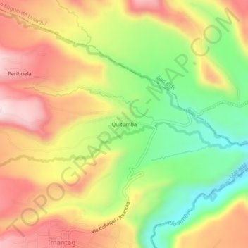 Mappa topografica Quitumba, altitudine, rilievo