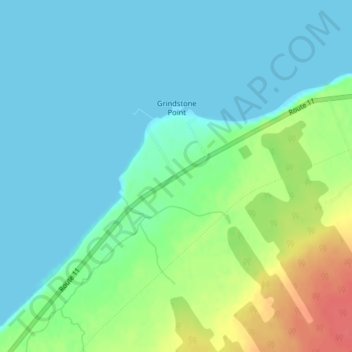 Mappa topografica Stonehaven, altitudine, rilievo