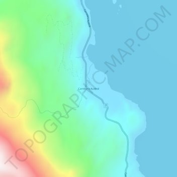 Mappa topografica Carretera Austral, altitudine, rilievo