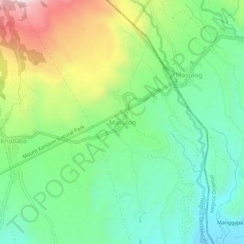 Mappa topografica Masulog, altitudine, rilievo