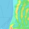 Mappa topografica Pyla-sur-Mer, altitudine, rilievo