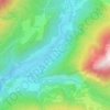 Mappa topografica Le Grand Courbet, altitudine, rilievo