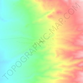 Mappa topografica Camar, altitudine, rilievo