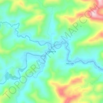 Mappa topografica Gesteira, altitudine, rilievo