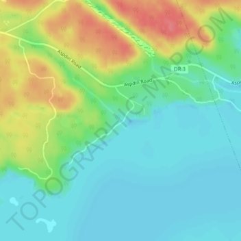 Mappa topografica Tomelin Bluffs, altitudine, rilievo
