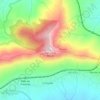 Mappa topografica Cortiçada, altitudine, rilievo