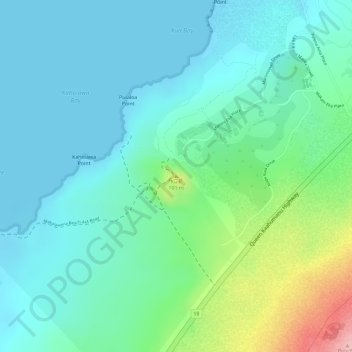 Mappa topografica Kuili, altitudine, rilievo