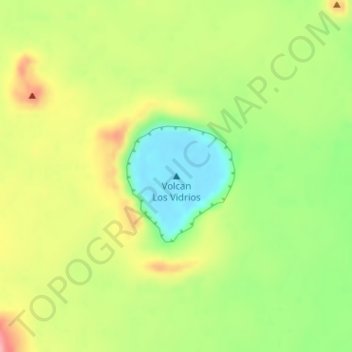 Mappa topografica Volcan Los Vidrios, altitudine, rilievo