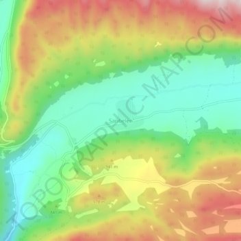 Mappa topografica Sarıbelen, altitudine, rilievo