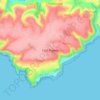 Mappa topografica East Prawle, altitudine, rilievo