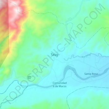 Mappa topografica Talag, altitudine, rilievo