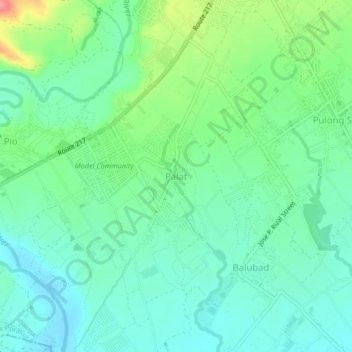 Mappa topografica Palat, altitudine, rilievo