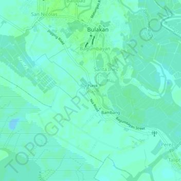 Mappa topografica Purok 2, altitudine, rilievo