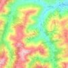 Mappa topografica Ciarlotti, altitudine, rilievo
