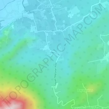 Mappa topografica Maravilla, altitudine, rilievo