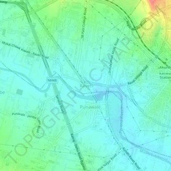 Mappa topografica Ravet, altitudine, rilievo