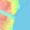 Mappa topografica Porto Seguro, altitudine, rilievo