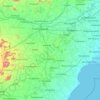 Mappa topografica Pudukkottai, altitudine, rilievo