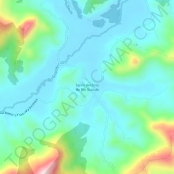 Mappa topografica Santo Antônio do Rio Grande, altitudine, rilievo