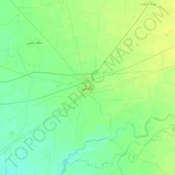 Mappa topografica Pakpattan, altitudine, rilievo