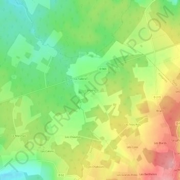 Mappa topografica L'Orcière, altitudine, rilievo
