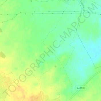 Mappa topografica Orellana, altitudine, rilievo