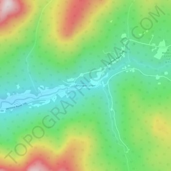 Mappa topografica Belvidere Center, altitudine, rilievo