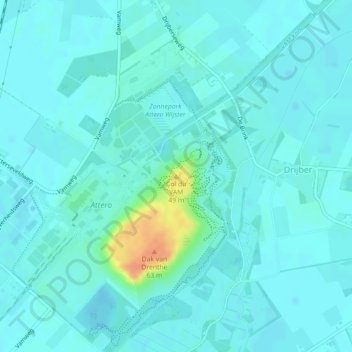 Mappa topografica Col du VAM, altitudine, rilievo