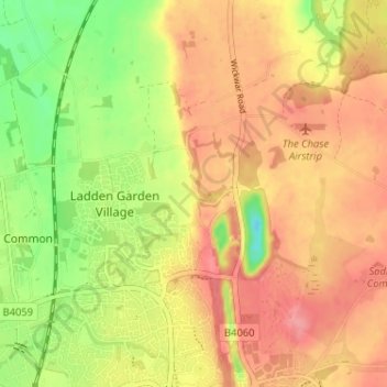 Mappa topografica Yate Rocks, altitudine, rilievo