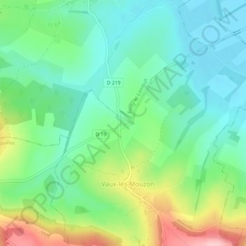 Mappa topografica Le Baneau, altitudine, rilievo