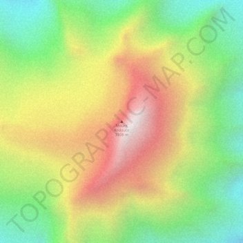 Mappa topografica Mount Redoubt, altitudine, rilievo