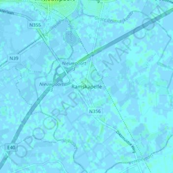 Mappa topografica Ramskapelle, altitudine, rilievo