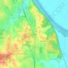 Mappa topografica Wadsworth, altitudine, rilievo