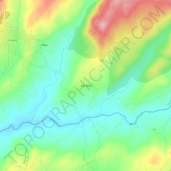 Mappa topografica Vila Boa, altitudine, rilievo
