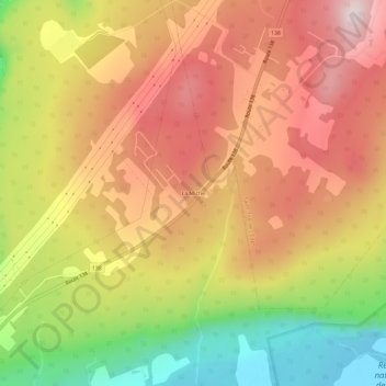 Mappa topografica La Miche, altitudine, rilievo