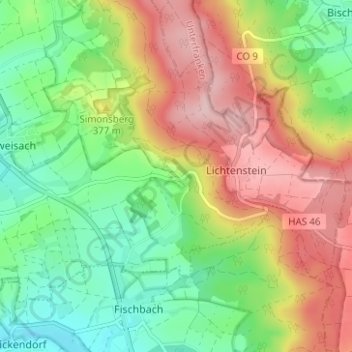 Mappa topografica Dürrnhof, altitudine, rilievo