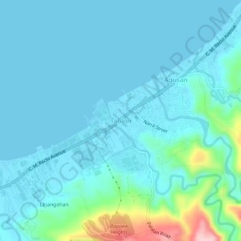 Mappa topografica Tablon, altitudine, rilievo