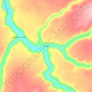 Mappa topografica Limão, altitudine, rilievo