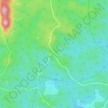 Mappa topografica Messamba, altitudine, rilievo