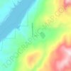 Mappa topografica Bissel, altitudine, rilievo