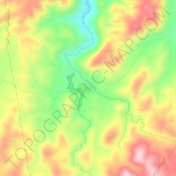 Mappa topografica Tizirt, altitudine, rilievo