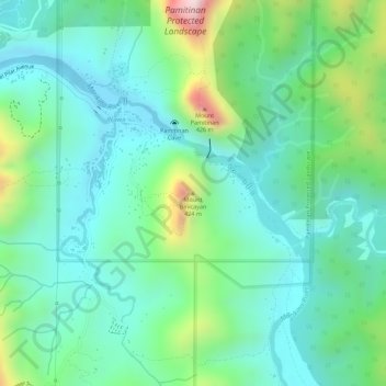 Mappa topografica Mount Binicayan, altitudine, rilievo
